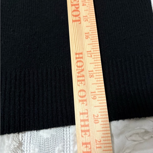 Paige black wool turtleneck with open chest detail. Long sleeve sweater. - Picture 12 of 16